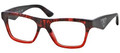 Prada Eyeglasses PR 20QV RO01O1 Red Havana Grad Red 50-16-140