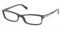 Prada Eyeglasses PR 14NV 1AB1O1 Black 52-16-135