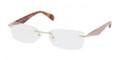 Prada Eyeglasses PR 55PV LAV1O1 Pale Gold 52-17-135