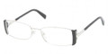 Prada Eyeglasses PR 61NV 2BB1O1 Silver Black 51-17-130