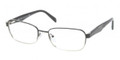 Prada Eyeglasses PR 62OV GAQ1O1 Black Silver 55-17-135