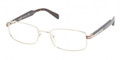 Prada Eyeglasses PR 57NV ZVN1O1 Pale Gold 52-18-140