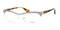 Prada Eyeglasses PR 57QV QE71O1 Beige Pale Gold 56-16-140