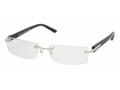 Prada Eyeglasses PR 52MV 7BN1O1 Silver Black 54-17-135