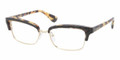 Prada Eyeglasses PR 21PV NAI1O1 Black Havana 51-17-140