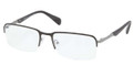 Prada Eyeglasses PR 59QV 1BO1O1 Matte Black Gunmetal 55-19-140