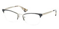 Prada Eyeglasses PR 65QV QE31O1 Black/Pale Gold 51-17-140