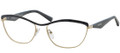 Prada Eyeglasses PR 55RV QE31O1 Black Pale Gold 53-17-140