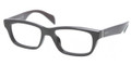 Prada Eyeglasses PR 11QV 1AB1O1 Black 52-18-145