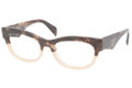 Prada Eyeglasses PR 18QV ROZ1O1 Brown Havana Grad Brown 53-18-140