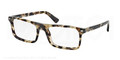 Prada Eyeglasses PR 02RV TFG1O1 Grey Havana Matte Green 54-19-145