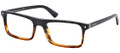 Prada Eyeglasses PR 02RV TFJ1O1 Black Striped Havana 56-19-145