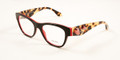 Prada Eyeglasses PR 07RV 7I61O1 Top Black Red 51-18-140