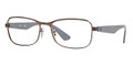 Ray Ban Eyeglasses RX 6307 2823 Matte Brown 53-17-140