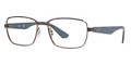 Ray Ban Eyeglasses RX 6308 2826 Matte Brown 56-17-145