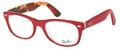 Ray Ban Eyeglasses RX 5184 5406 Top Matte Red On Texture 50-18-145