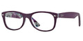 Ray Ban Eyeglasses RX 5184F 5408 Top Matte Violet On Texture 52-18-145