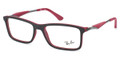 Ray Ban Eyeglasses RX 7023 5259 Top Black On Matte Bordeaux 55-17-145