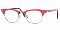 Ray Ban Eyeglasses RX 5154 2373 Top Red On Black 49-21-140