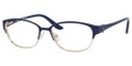 Saks Fifth Avenue Eyeglasses 277 02A5 Navy Gold 54-16-135