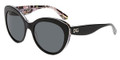Dolce & Gabbana Sunglasses DG 4236 284087 Black Peach Flowers 56-19-140