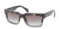 Prada Sunglasses PR 11QS DG70A7 Spotted Black On Grey 48-20-140