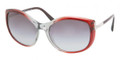 Prada Sunglasses PR 09NS BF83M1 Gray Gradient Cherry 61-18-130