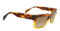 Prada Sunglasses PR 11QS DG61X1 Spotted Brown On Yellow 48-20-140