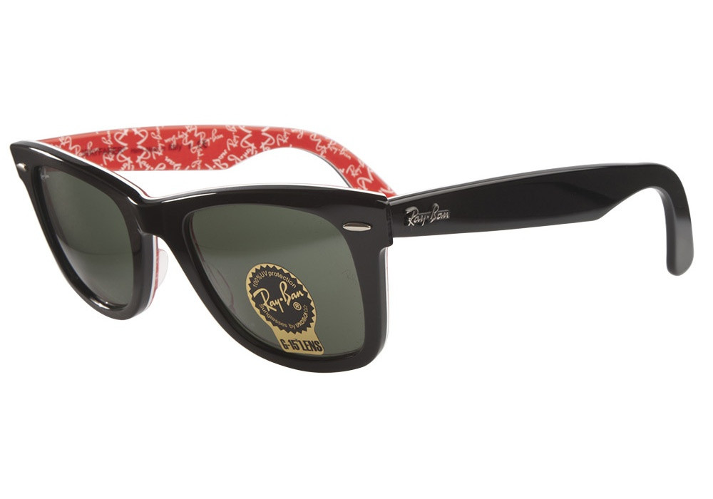 Ray Ban Sunglasses RB 2140 1016 Black Red Texture 54-18-150 - Elite Eyewear  Studio
