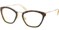  MIU MIU Eyeglasses MU 55MV PDK1O1 Top Havana Yellow Transp 51MM
