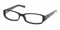  PRADA Eyeglasses PR 15LV 1AB1O1 Gloss Blk 53MM