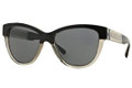 Burberry BE 4206F Sunglasses 355887 Top Black On Grey 55-17-140