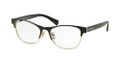 Coach HC 5074 Eyeglasses 9239 Satin Black Silver/Black 52-17-135