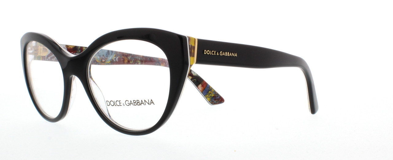 Dolce & Gabbana DG 3246 Eyeglasses 3033 Top Black/ Handcart 51-18