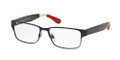 Polo PH 1160 Eyeglasses 9305 Matte Navy Blue 56-16-145