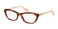 Prada PR 03QV Eyeglasses UE01O1 Spotted Brown Pink 52-18-140