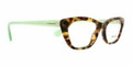 Prada PR 03QV Eyeglasses UEZ1O1 Spotted Brown Green 54-18-140