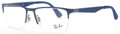 Ray Ban RX6335 Eyeglasses 2889 Gunmetal On Top Electric Blue 54-17-145