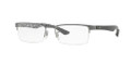 Ray Ban RX8412 Eyeglasses 2893 Gunmetal Top On Grey 52-17-145
