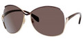 Alexander McQueen 4172 Sunglasses 0N1XEJ Shiny Br Gold Horn