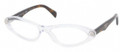Prada PR08OV Eyeglasses 2AZ1O1 Clear Crystal/Havana 55mm