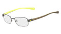 NIKE Eyeglasses 8094 034 Matte Gunmetal Electric Yellow 49MM	