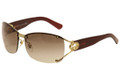 GUCCI 2820/F/S Sunglasses 0J5GYT Gold/Brown Gradient 62mm