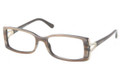 BVLGARI BV 4049B Eyeglasses 5169 Striped Br On Cocoa 53-16-135