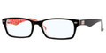 Ray Ban RX5206 Eyeglasses 2479 TOP Blk ON Wht RED (5218)