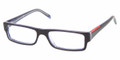 PRADA SPORT PS 01AV Eyeglasses ZXZ1O1 Blue Azure Transp 53-15-140