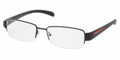 PRADA SPORT PS 55AV Eyeglasses 1BO1O1 Matte Blk 51-17-140