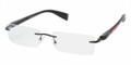 PRADA SPORT PS 56BV Eyeglasses 1BO1O1 Blk Matte 55-18-140