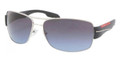 Prada Sport PS53NS Sunglasses 1BC5I1 SILVER BLUE