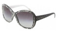 Dolce Gabbana DG4132 Sunglasses 25028G LACE Wht ON Blk